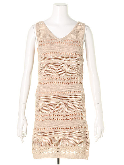 インナーSETカギ編みタンクワンピース