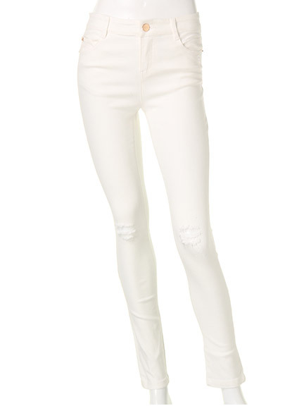 クラッシュデニムパンツ2