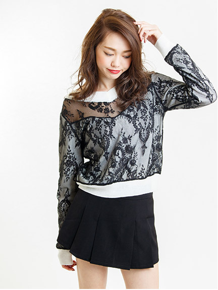 レースチュールニット