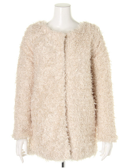 プードルファーノーカラーコート