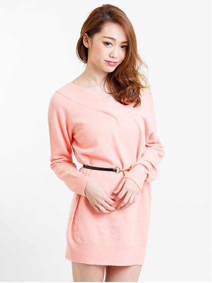 ベルトSETニットワンピース