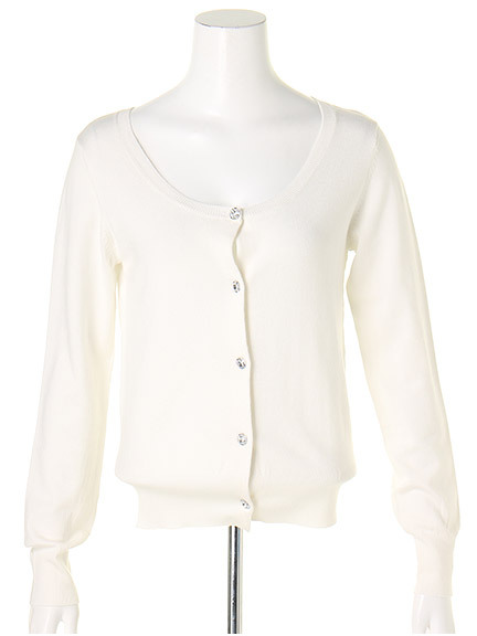 ビジューボタンカーディガン
