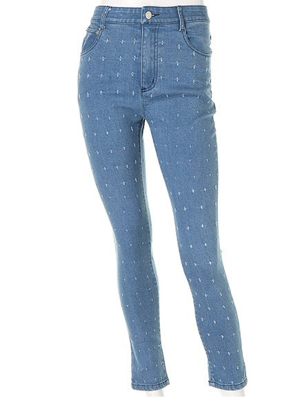 ひっかき加工スキニーパンツ